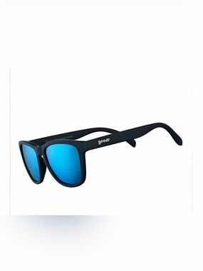 Goodr MICK AND KEITH'S MIDNIGHT RAMBLE sunglasses black matte blue reflective